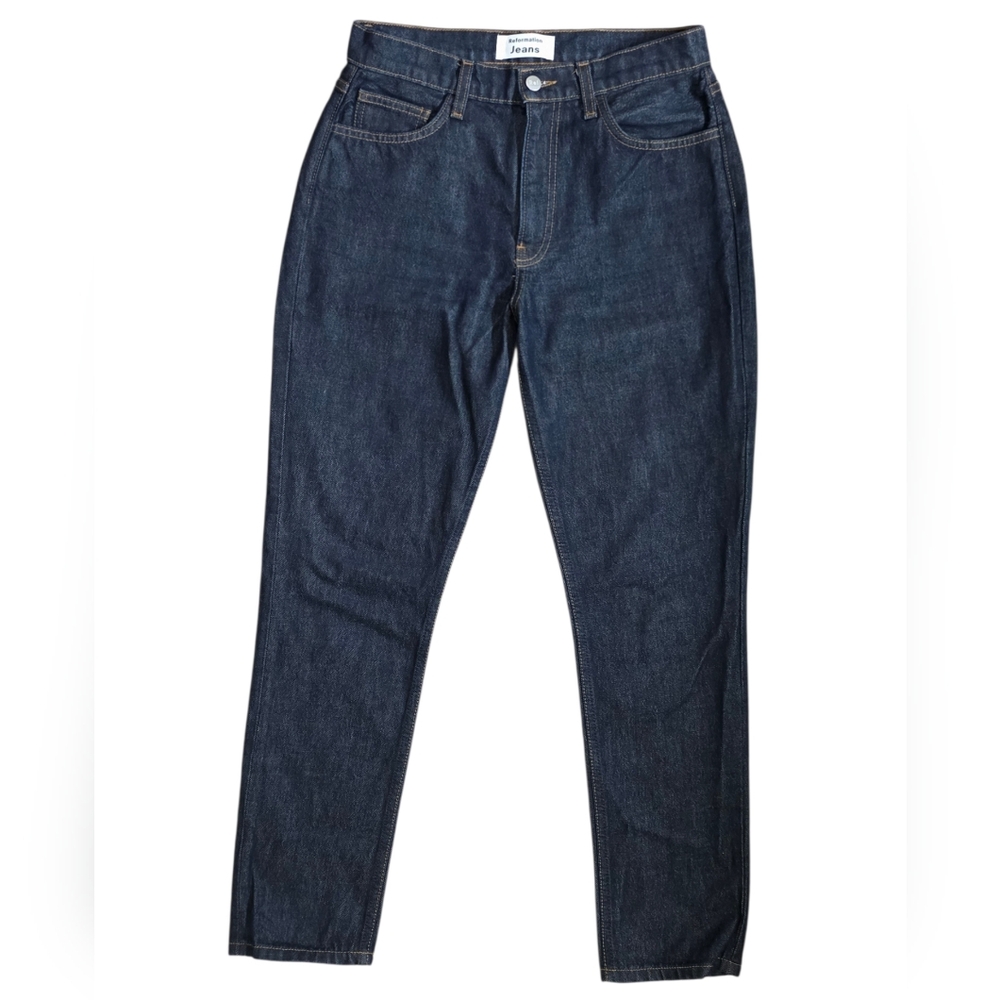 Reformation Julia High Cigarette Sydney Desroyed Straight Jeans Size 27